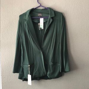 Market & Spruce Knit Blazer w/ Peplum
